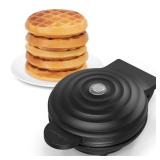 Crownful Mini Waffle Maker Machine, 4 Inch Chaffle Maker with Compact Design, Easy to Clean, Non-Stick Surface, Recipe Guide Included, Perfect for Breakfast, Dessert, Sandwich, or Other Snacks