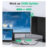 HDMI Switch 4k@60hz Splitter, GANA Aluminum Bidirectional HDMI Switcher 2 in 1 Out, Manual HDMI Hub Supports HD Compatible with Xbox PS5/4/3 Blu-Ray Player Fire Stick Roku