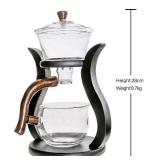 RORA Lazy Kungfu Magnetic Glass Tea Pot with Rotating Lid Semi-Automatic