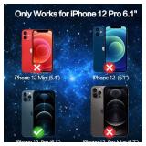 WHPXJY [1 Pack] iPhone 12 Pro Privacy Screen Protector with Camera Lens Protector, Shatterproof, Bubble Free, Easy Installation, Tempered Glass Screen for iPhone 12 Pro 6.1"