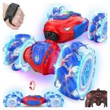 Remote Control Car, Gesture Sensing RC Stunt Car, 4 WD Transform Off Road for Rotating, 2.4Ghz Hand Controlled Remote Control Twister Cars, RC Cars for Kids Boys Girls Toy Gift Age 8 9 10 11 12 yr