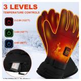 SVPRO Heated Gloves Men Women Rechargeable Battery Powered Heating Gloves Electric Thermal Ski Gloves Winter Warm Heated Hand Warmer for Hunting Fishing Skiing Cycling