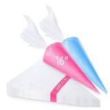 Tamodan Piping Bags 100PCS & 16 Inches Tipless Piping Bags, Extra Thick Pastry Bags Disposable, Non-Slip Icing Piping Bags Disposable Design, Cake Decoration.