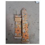 Handcrafted Floral Leather Watch Band