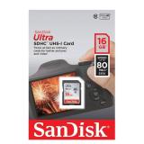 SanDisk Ultra 16GB Class 10 SDHC UHS-I Memory Card up to 80MB/s (SDSDUNC-016G-GN6IN)