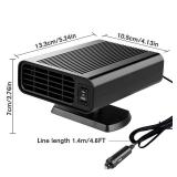 Portable Car Heater,2025 New Upgrade Car Heaters for Vehicle, 12V Car Heater That Plugs Into Cigarette Lighter, 150W Fast Heating Car Defroster Windshield Heater for Car, SUV, Trucks (Black)