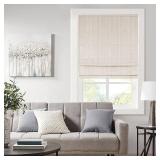 31"x64" Paxton Basketweave Room Darkening Cordless Roman Shade Ivory - Madison Park: Indoor Window Blinds & Shades - Retail: $139.99