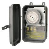 Woods 59101WD 120V 40A SPST Indoor 24-Hour Mechanical Time Switch Timer with Metal Box - $63.01