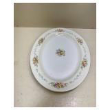 Vintage Nippon China 10th Mark White w Floral Boquet Small Oval Platter 1920, Imperial China from Japan