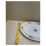 Vintage Nippon China 10th Mark White w Floral Boquet Small Oval Platter 1920, Imperial China from Japan