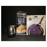 Mini Waffle Maker, Coffee Pot Kitchen Timer and Owl Egg Shaper