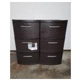 Sterilite Weave 3 Drawer Storage Lot of 2