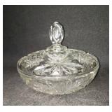 Vintage EAPG Anchor Hocking Crystal "Star of David" 5 Inch Candy dish 1960