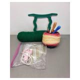 Crochet and Latch Hook Supplies w/ Hot Glue Gun and Glue Sticks