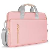 KIZUNA Laptop Bag Case 14 Inch Shoulder Sleeve Briefcase For 15" Macbook air M3 2024 M2/IdeaPad Slim 3i 14"/14" Yoga Slim Pro X/14 Lenovo IdeaPad 3i Gen/Flex 5/14.4" Surface Laptop Studio 2,Pink