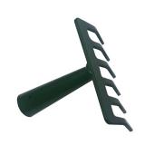 6 Teeth Mini Garden Rake Head for Kids Hard Rake Head Only Dark Green