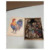 Wooden Puzzles for Adults, Rooster Puzzles, 200 Pieces Puzzle for Adults, Christmas Puzzle Gifts for People, Wooden Jigsaw Puzzles (M-12.6 * 9.6in)