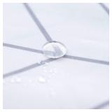 SÂ·Lattye Luxury Shower Curtain Liner for Bathroom Water Repellent Fabric Washable Cloth (Hotel Quality, Friendly, Heavy Weight Hem) with White Plastic Hooks - 40" x 72", Small White Arrow