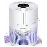 Air Purifiers for Bedroom Home 430 Sq.Ft, MOOKA H13 HEPA Filter Small Portable Air Purifier with USB Cable Fragrance Sponge for Smokers Pollen Pets Dust Odors, Desktop Air Cleaner for Car RV, M01