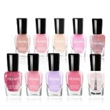 Tophany Non Toxic Nail Polish Set, Easy Peel Off and Fast Dry Nail Polish Set for Pack, Eco Friendly and Organic Water Based Nail Polish for Women, Girls, Teens(10 Bottles)