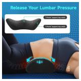 Lumbar Support Pillow for Office Chair Car Back Support Pillow, Memory Foam Gaming Chair Desk Chair Back Cushion for Lower Back Pain Relief, Ergonomic Back Rest