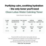 ROVECTIN Calming Lotus Water Toner - pH4.7 Extra Soothing and Hydrating for Trouble Care | 40% Lotus Flower Extract for Purifying | Hyaluronic Acid, Alcohol-Free, Vegan, K-beauty(6.76 fl oz)