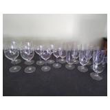 (15) Vintage princess house wine/champagne glasses.