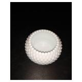 Vintage Westmoreland hobnail milk glass rose bowl 2 7/8