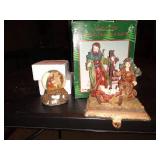 Mini Nativity scene snow globe and Heavy Nativity Stocking hanger.