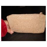 Vintage Faux pearl hand/beaded hand bag and Vintage 1950