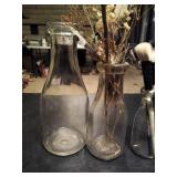 (4) clear vases.