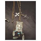 Faux turquoise jewelry, bracelet, necklace, necklace pendants, earrings.