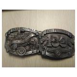 1986 & 1987 Sedgwick KS Fall festival belt buckles.