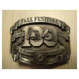 1986 & 1987 Sedgwick KS Fall festival belt buckles.