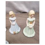 Lot of 1980âs Enesco Growing Up Birthday Girls Figurine- Vintage