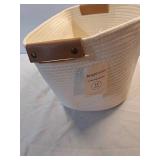 13" Decorative Coiled Rope Basket Cream - Brightroomâ¢: Storage & Organization, Oval, Handles, 13 Inch Cube System Compatible