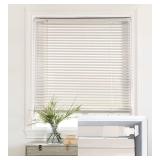 LazBlinds No Tools-No Drill 1in Aluminum Mini Blinds, Cream