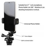 Jaws Flex Clamp Smartphone Mount with Adjustable Gooseneckï¼13 Sectionsï¼ Compatible with iPhone Samsung,and GoPro Hero 9,8,7,6,5,4, 3+, 2, 1, DJI Osmo Action Camera Mounts and Most Action Cam