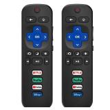 (Pack of 2) Replacement-Remote-Control for Roku-TV,Compatible for TCL Roku/Hisense Roku/Onn Roku/Philips Roku Smart TVs(Not for Stick and Box) Retail $15.71