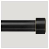 TONIAL Black Curtain Rod 16 to 30 Inch(1.3 to 2.5 ft), Telescoping Splicing 3/4 Curtain Rods for Windows, Single Short Drapery Rod with Round Cap Finial Retail $12.49