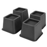 BTSD-home Bed Risers 3 inch Heavy Duty Furniture Risers for Sofa Couch Great for Under Bed Storage Set of 4 Retail $17.49