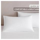 MINIPANDA White Pillow Cases Set of 4 Queen Size - Super Soft, Smooth and Breathable Pillow Cases Queen- Envelope Design - Machine Washable Lightweight (20X30 Inches (4 Piece)) Retail $9.99