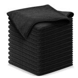 USANOOKS Microfiber Cleaning Cloth - 12Pcs 12.5x12.5 inch High Performance - 1200 Washes, Ultra Absorbent Microfiber Towels for Cars Undercarriage, Rims and Engine Bay Cleaning -Microfiber Cloth Retai