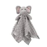 Pro Goleem Elephant Security Blanket, Soft Lovey Unisex Lovie Baby Gifts for Newborn Boys and Girls Snuggle Toy Stuffed Animal Grey 16 Inch