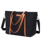 BUG Lightweight Women Laptop Tote Bag for Work, Casual Handbag for Travel Beach College Teacher Black