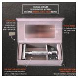 VIKINGS BLADE Double Edge Safety Razor for Men + 5 Swedish Steel Blades + Luxury Case. Smooth, Reusable, Eco-Friendly (The Chieftain)