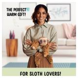 Sloth Microwavable 1.5 lbs Unscented Heating Pad for Women & Kids - Cute Soft Cozy Pillow Plush Heatable Warm Stuffed Animals - Kawaii Hot & Cold Plushie Toy - Sloth Gifts for Girls & Boys