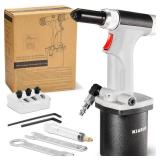 KIARUO Pneumatic Rivet Gun 3/16" 5/32" 1/8" 3/32",KR-S50 with 1 Set of Extra Jaws, Air Hydraulic Riveter Tool kit for Aluminium, Steel and Stainless Steel Rivets - Retail: $89.99