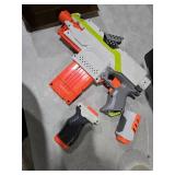 Nerf Modulus Stryfe Motorized Blaster - Fires 6 Darts in a Row - Includes Drop Grip, Barrel Extension, 6-Dart Clip, 6 Nerf Elite Darts