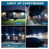 BAXIA TECHNOLOGY Solar Outdoor Lights Wireless Security Motion Sensor Outdoor Lights Solar Lights Outdoor Waterproof for Front Door,Backyard,Steps,Garage,Garden (400LM,4 Packs)